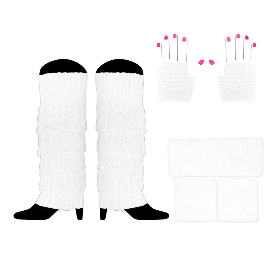 1980s Basics Costume Accessory Kit (White)