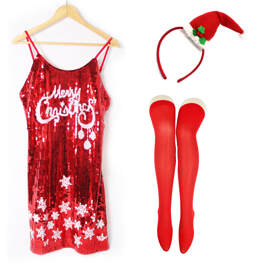 Ladies Merry Christmas Costume Kit