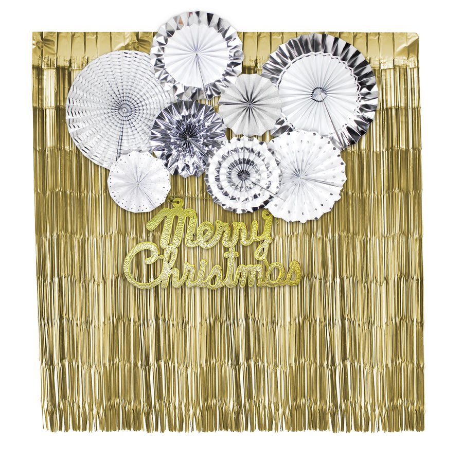 Matte Christmas Party Decoration Kit (Silver/Gold)