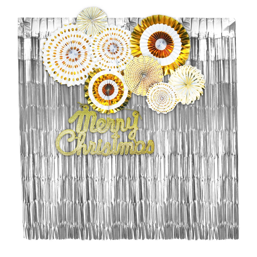 Matte Christmas Party Decoration Kit (Silver/Gold)