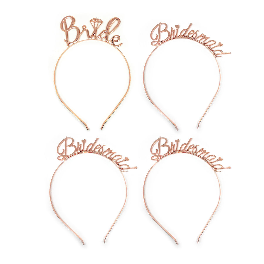 Rose Gold Bride & Bridesmaid Headband Set