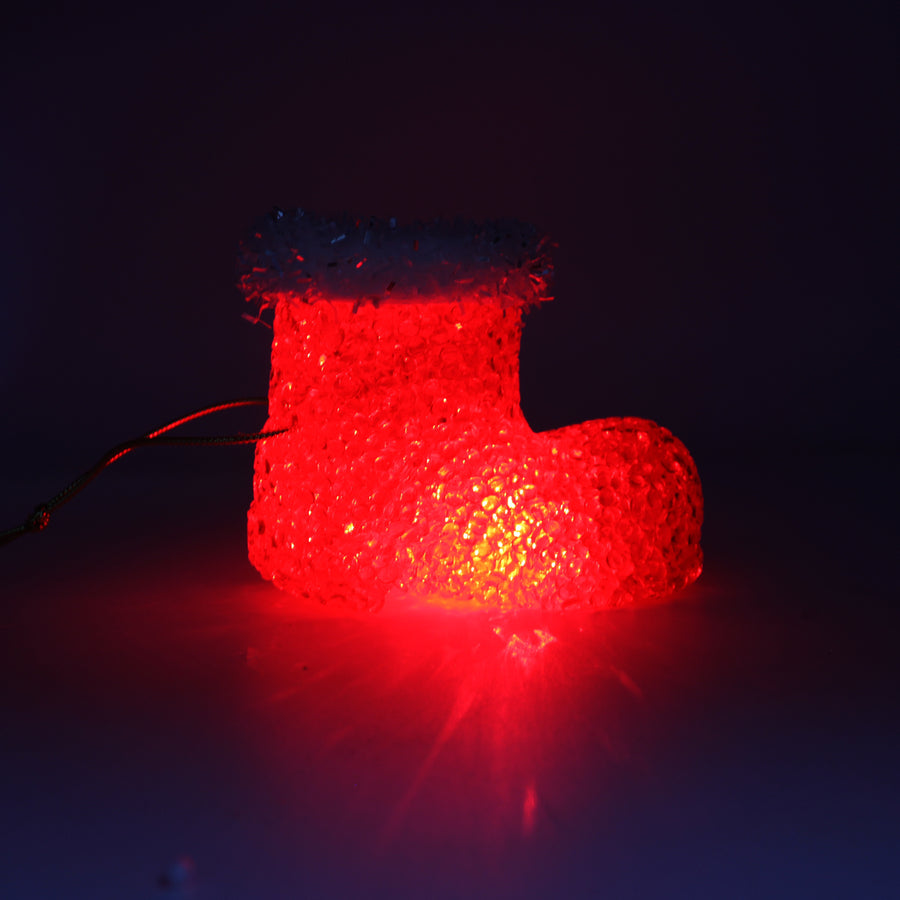 Christmas Light Up Ornament (Santa Boot)