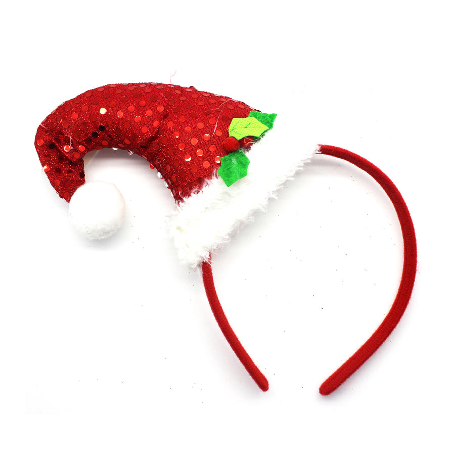 Sparkly Red Elf Hat Christmas Headband