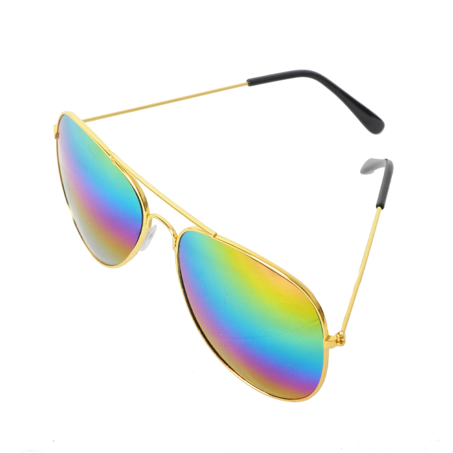 Aviator Party Glasses (Rainbow Mirror Lens)