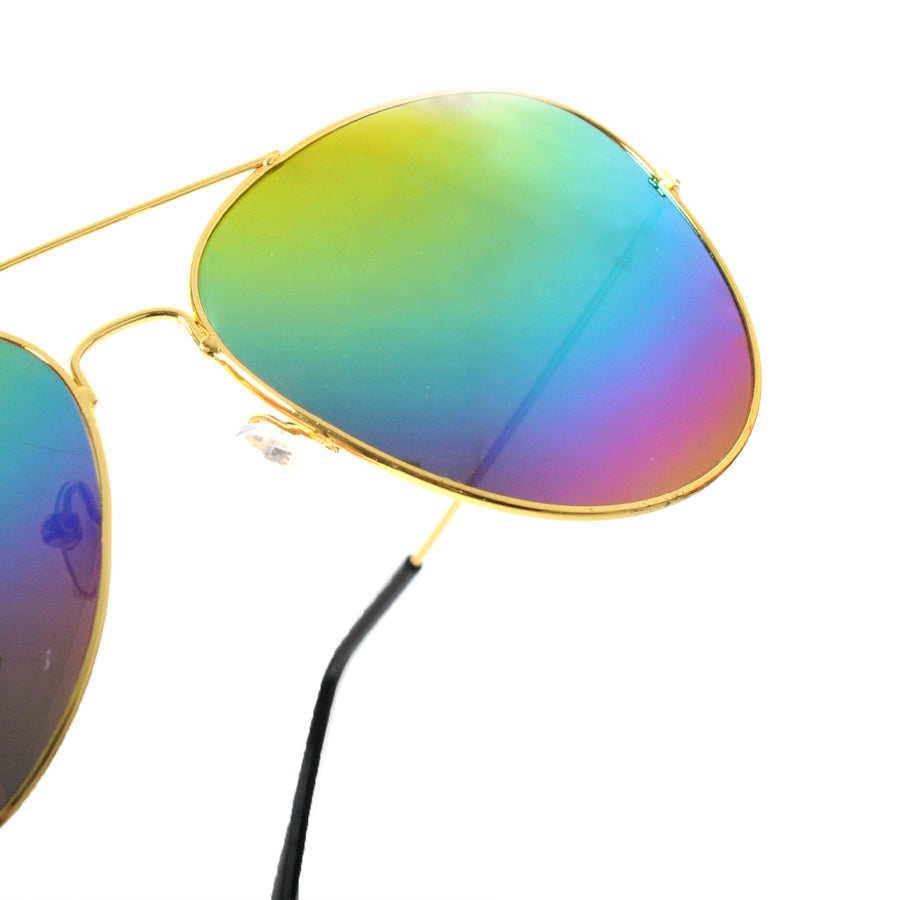 Aviator Party Glasses (Rainbow Mirror Lens)