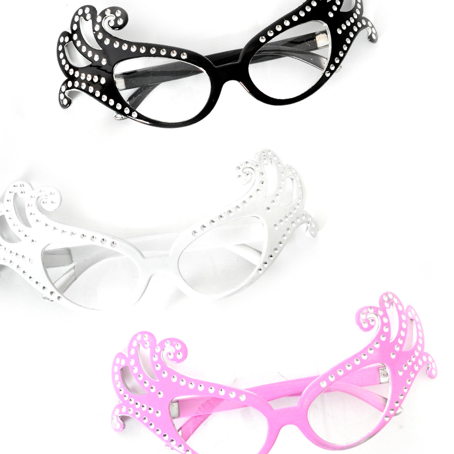 Dame Diamonte Party Glasses