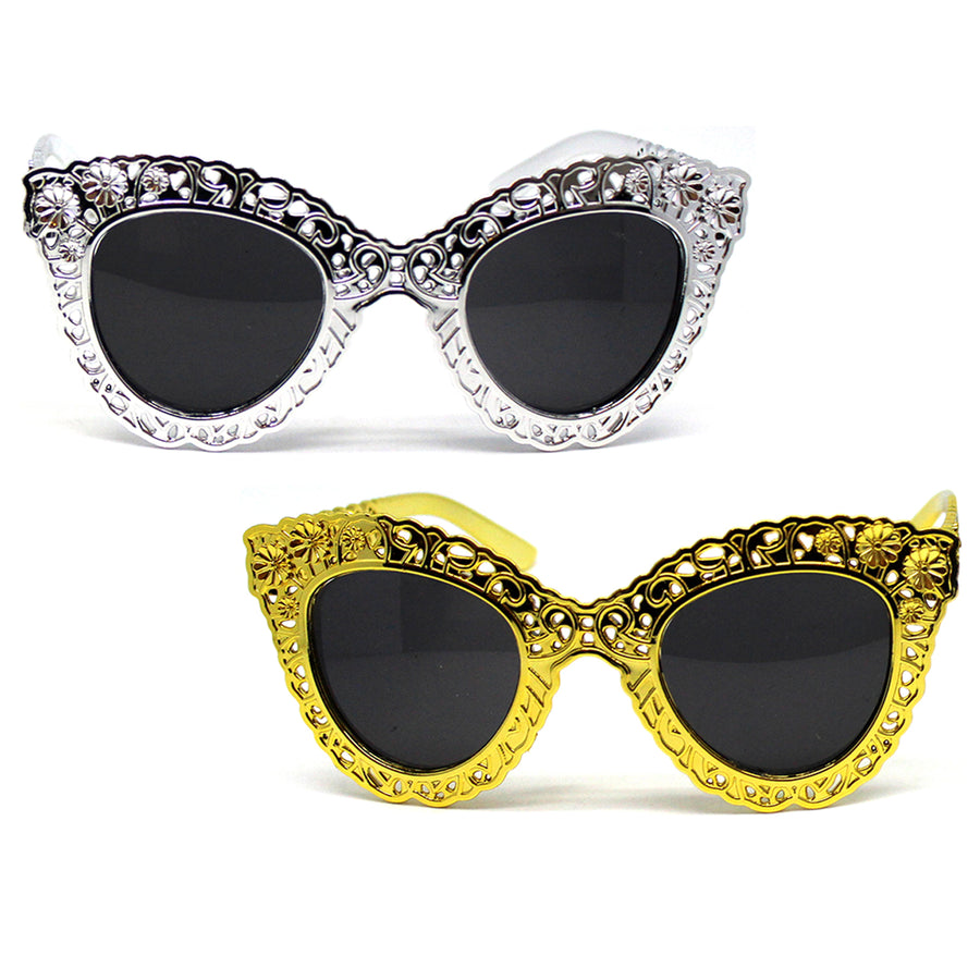 Fancy Pattern Metallic Party Glasses