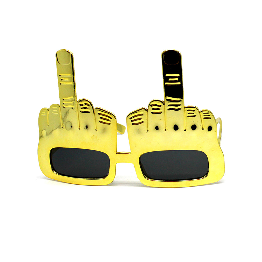 Metallic Middle Finger Party Glasses