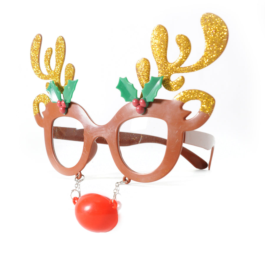 Rudolf the Christmas Reindeer Party Glasses