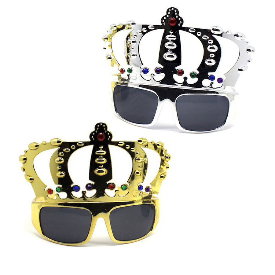 Metallic Crown Party Glasses