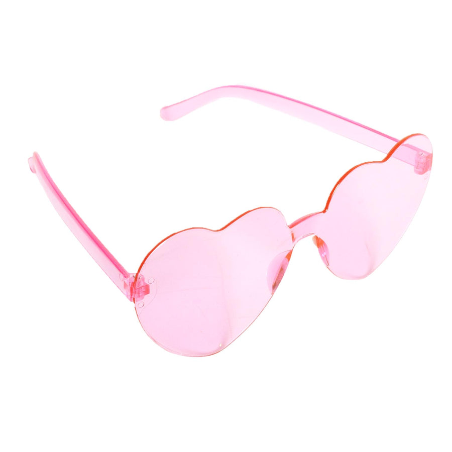 Light Pink Hearts Perspex Party Glasses