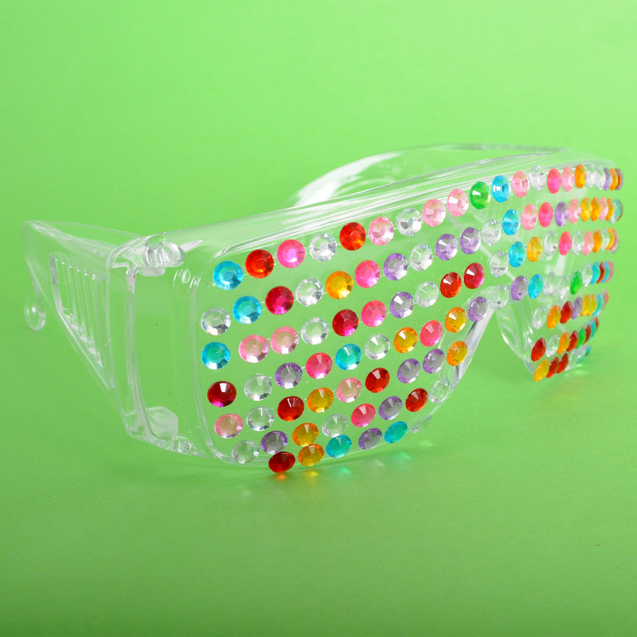 Bedazzled Diamanté glasses (Mixed Rainbow)