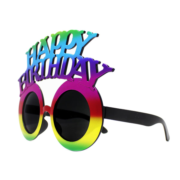 Metallic Rainbow Happy Birthday Party Glasses – The Party Inventory