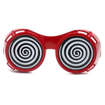 Red Hypno Spiral Goggles