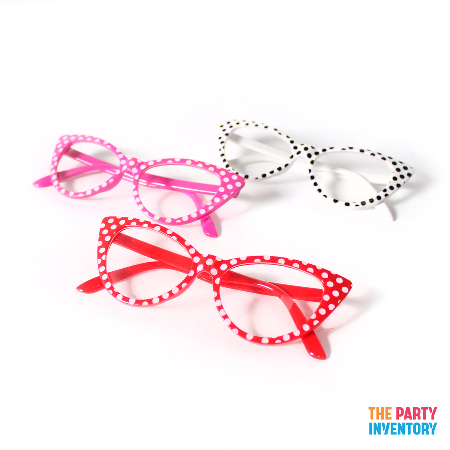 50's Polka Dot Party Glasses (3pk)