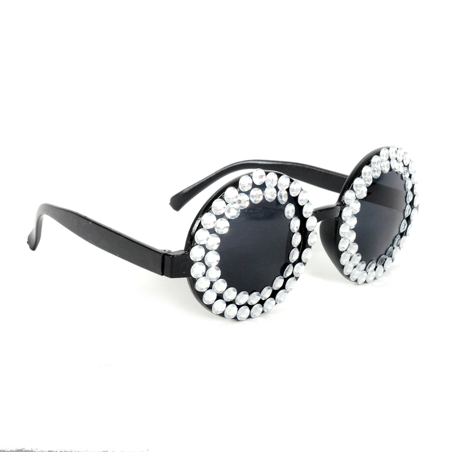 Elton Diamonte Party Glasses (Silver)