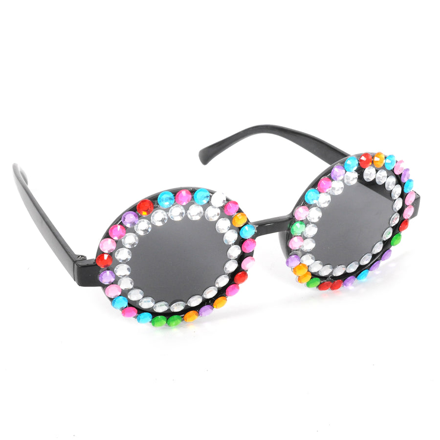 Elton Diamonte Party Glasses (Rainbow)