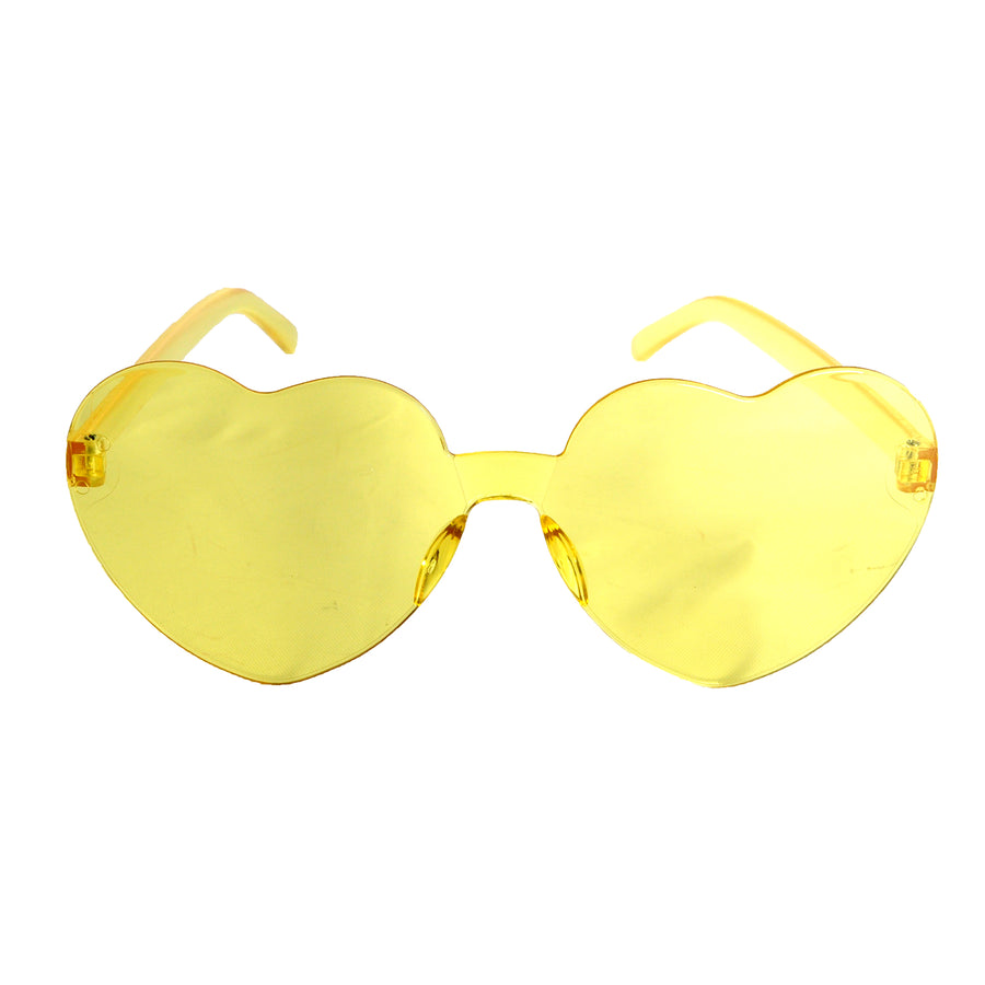 Yellow Hearts Perspex Party Glasses