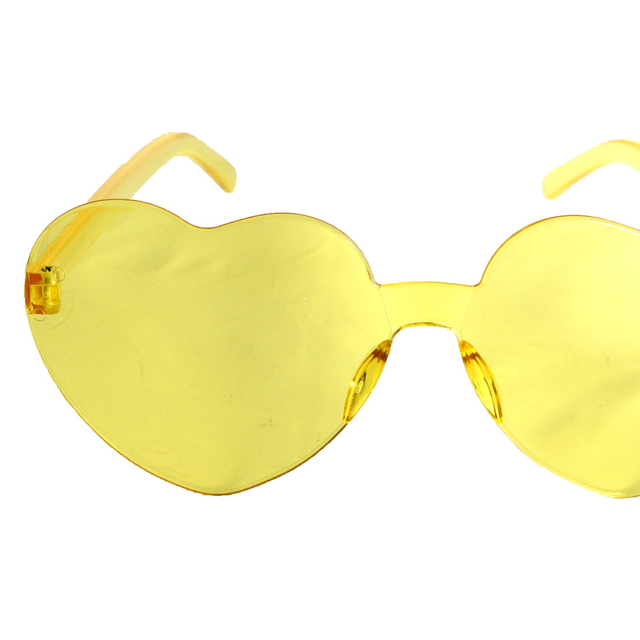 Yellow Hearts Perspex Party Glasses