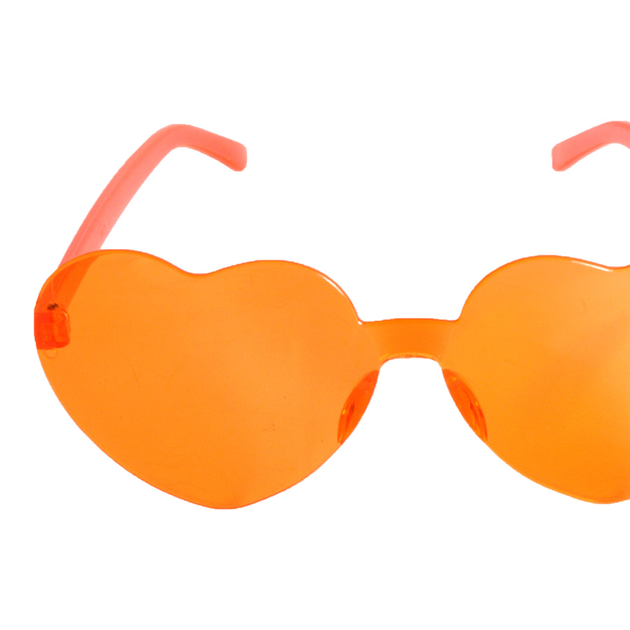 Orange Hearts Perspex Party Glasses