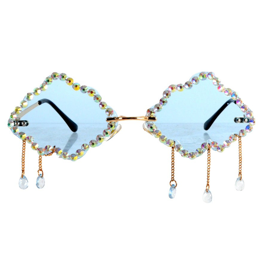 Diamanté Cloud with Jewels Party Glasses