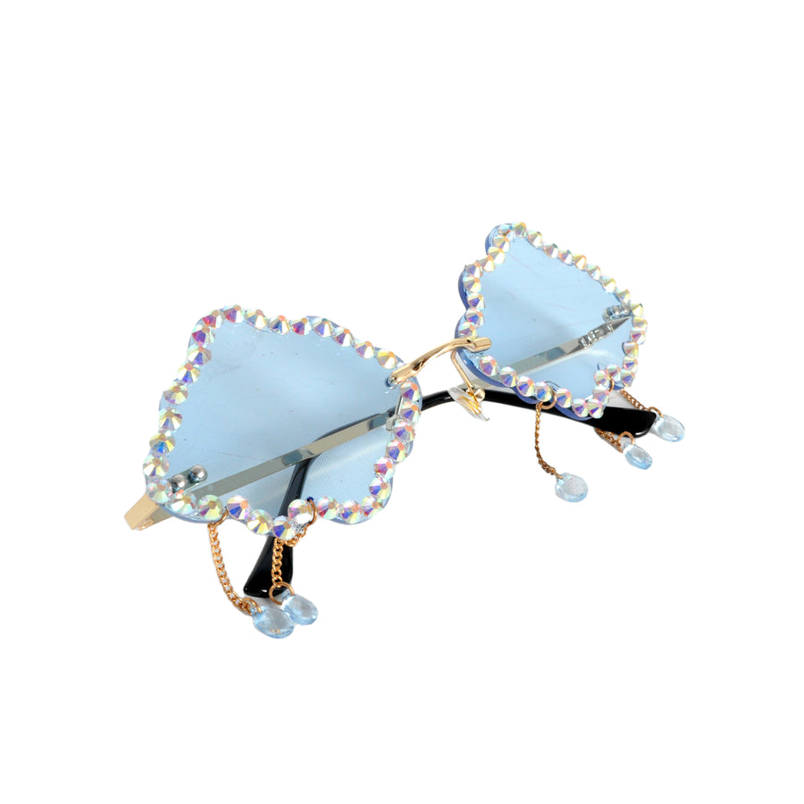 Diamanté Cloud with Jewels Party Glasses