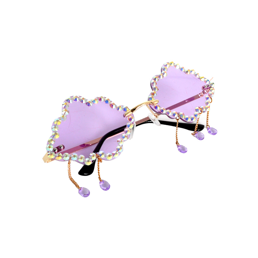 Diamanté Cloud with Jewels Party Glasses