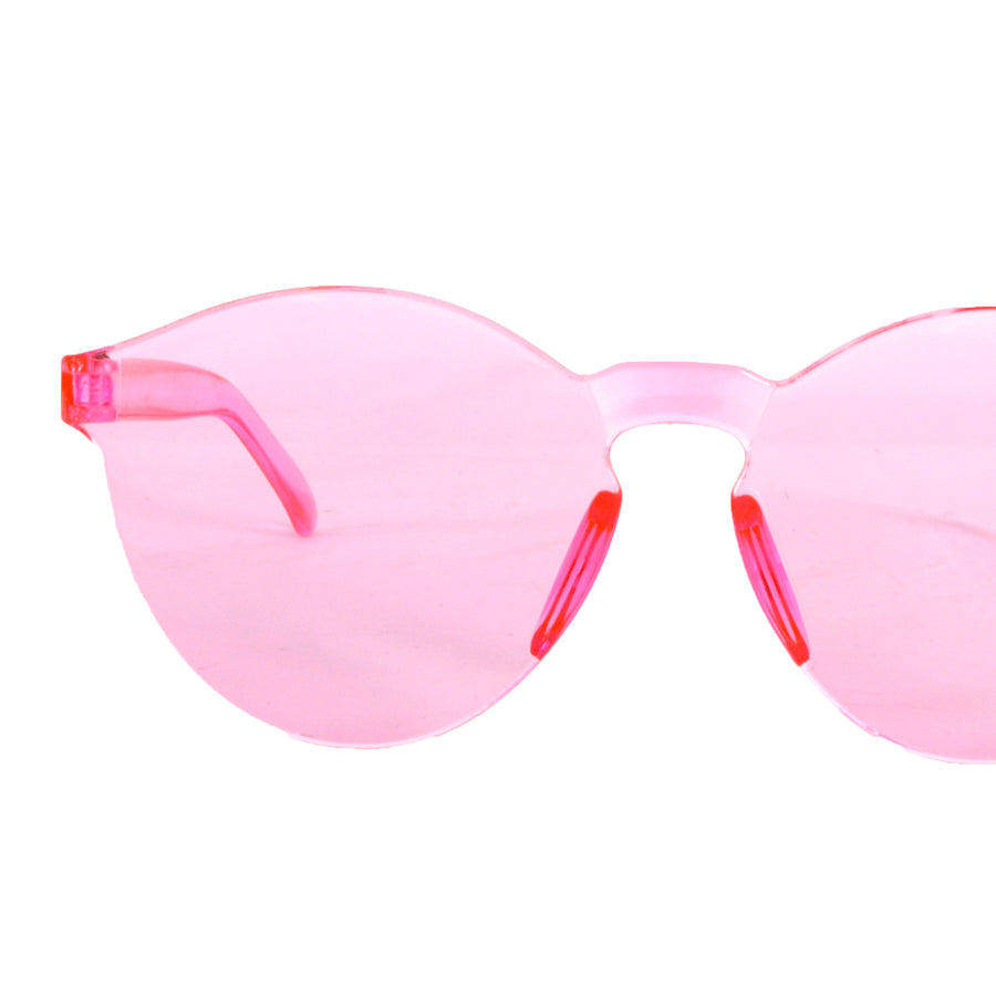 Perspex Wayfarer Party Glasses (Light Pink)