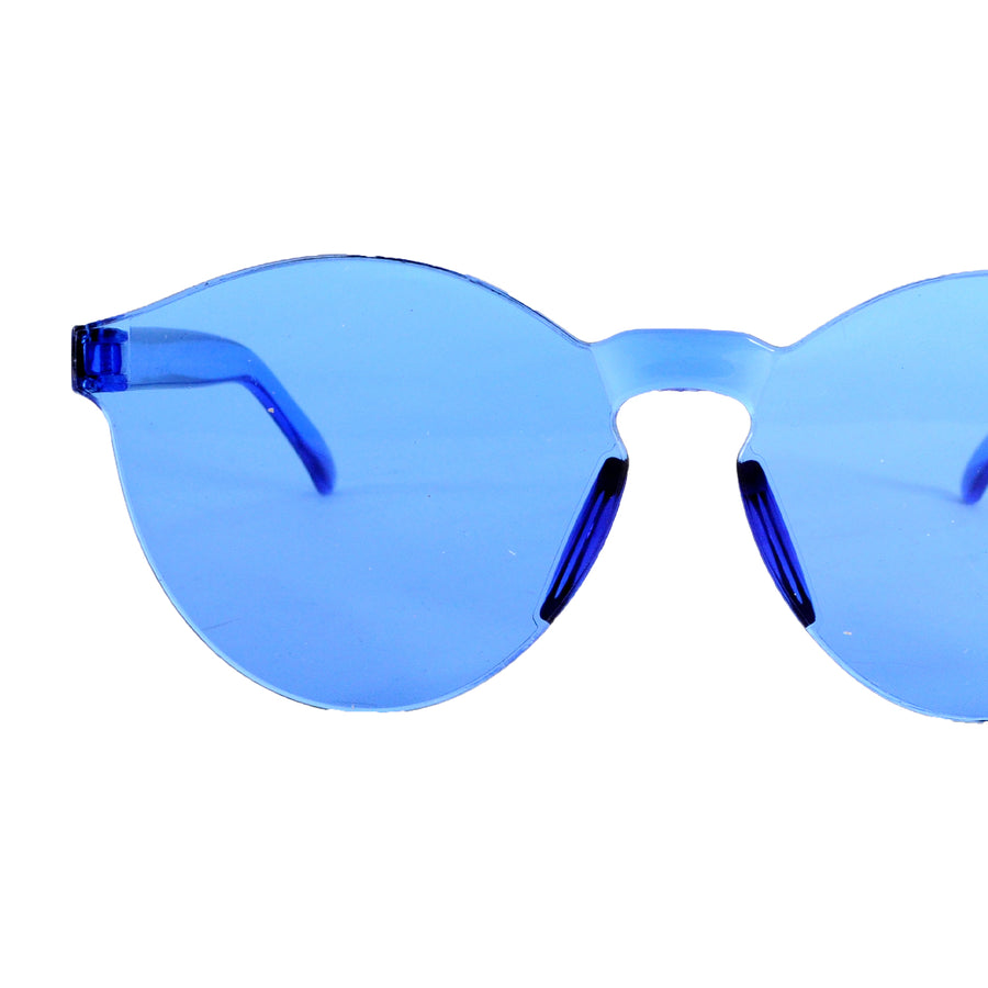 Perspex Wayfarer Party Glasses (Blue)