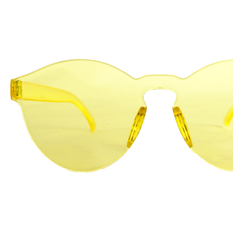 Perspex Wayfarer Party Glasses (Yellow)