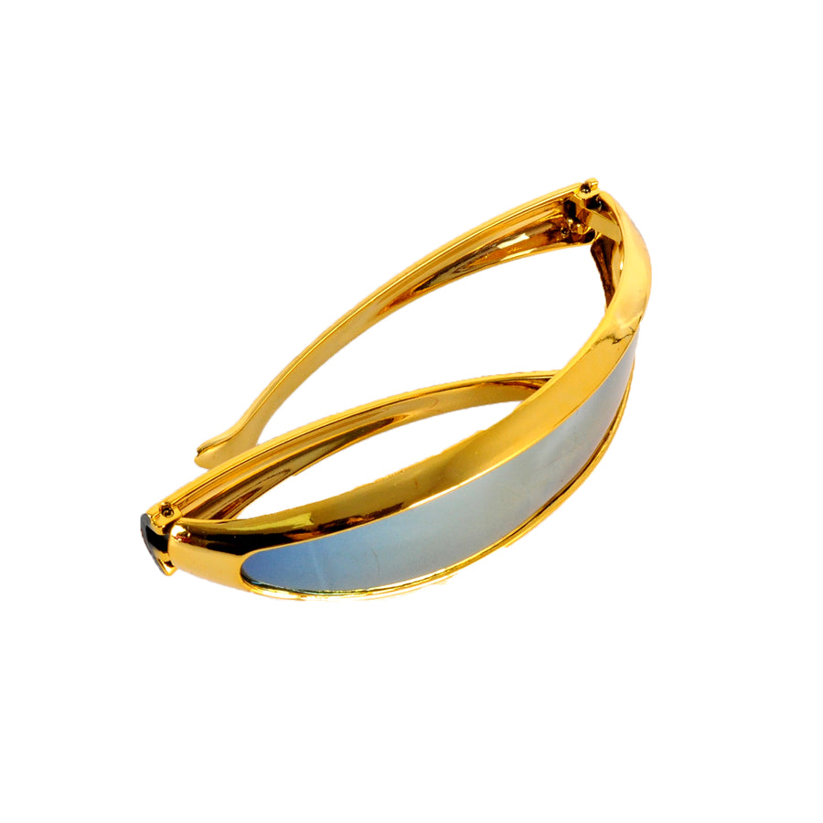 Gold Futuristic Cyclops Glasses