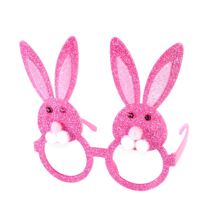 Bunny Party Glasses (Pink Glitter)