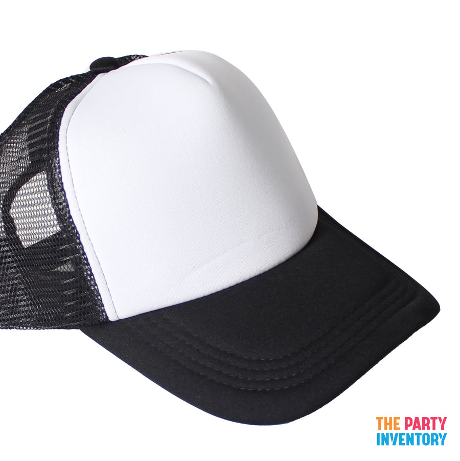 Black Half Mesh Baseball Cap