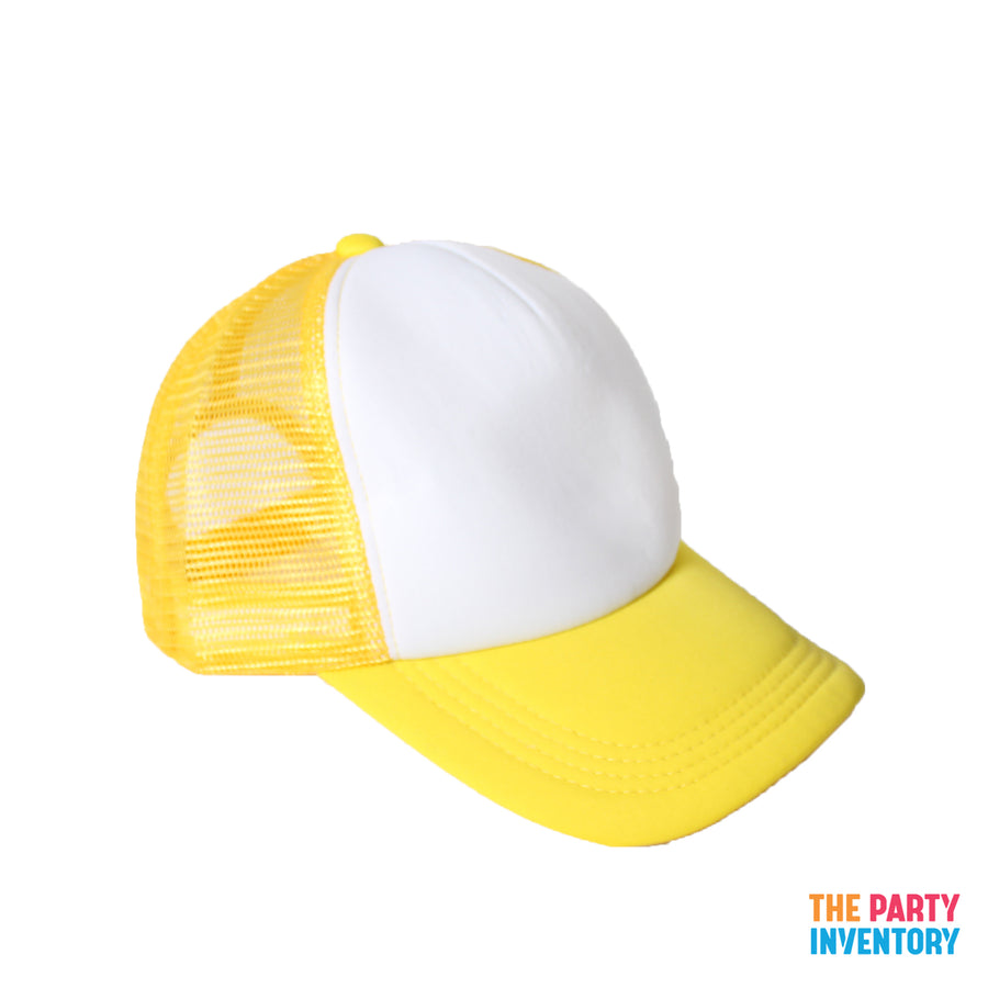 Yellow Half Mesh Baseball Cap