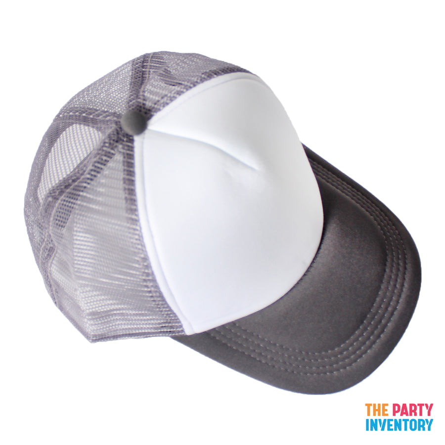 Grey Half Mesh Baseball Cap