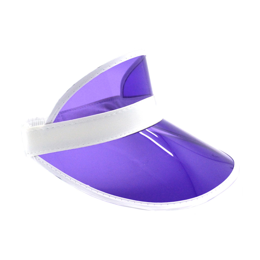 Perspex Visor White Rim (Purple)