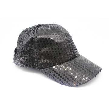 Sequin Baseball Cap (Black)