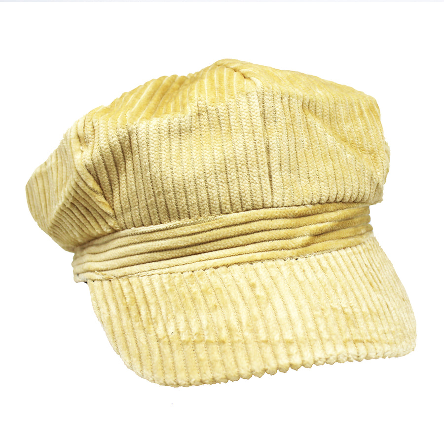 Tan Corduroy 8 Panel Poor Boy Cap