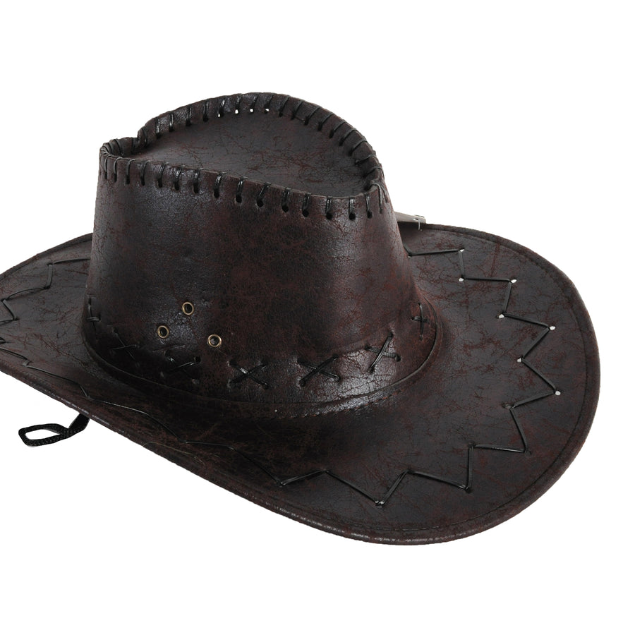 Dark Brown Vinyl Cowboy Hat