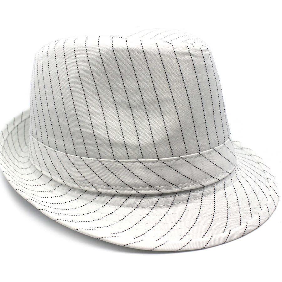 WhitePinstripe Trilby Hat