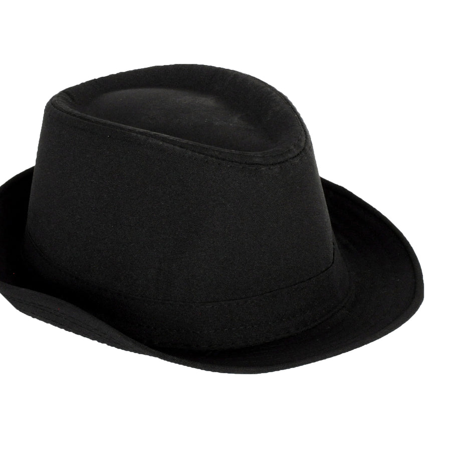 Black Trilby Hat with Black Band