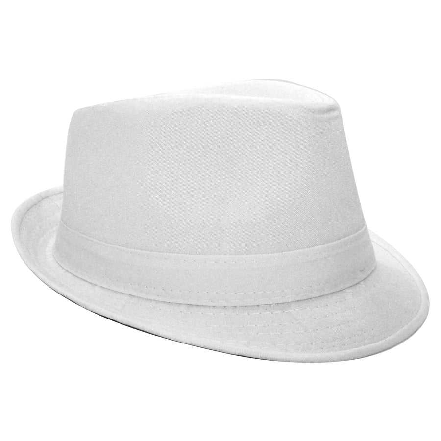 White hot sale trilby hat