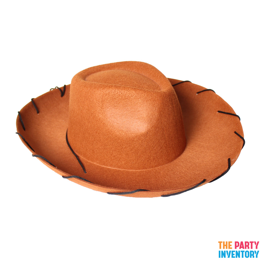 Brown Cowboy Character Hat with String