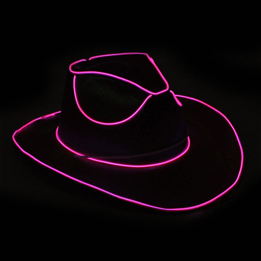 Light Pink Metallic Cowboy Hat (Light Up)