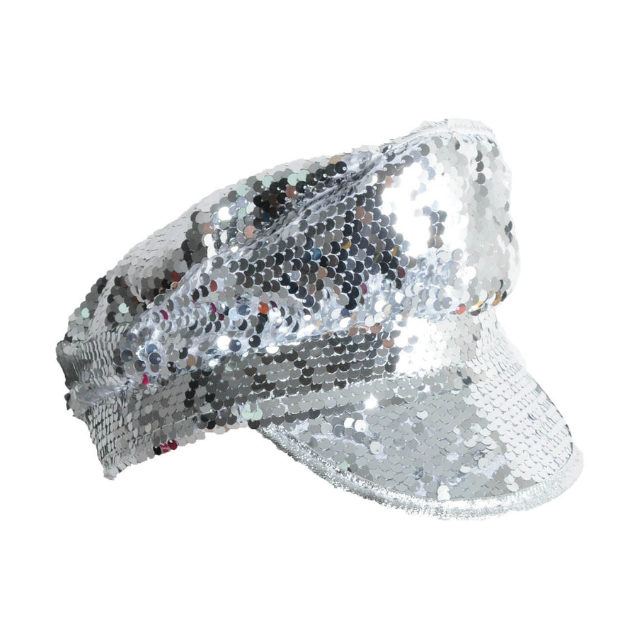 Silver Sequin Cap