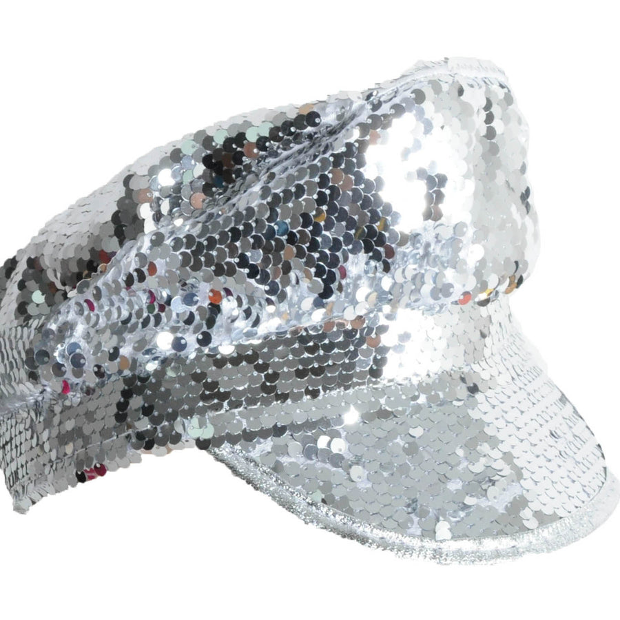 Silver Sequin Cap