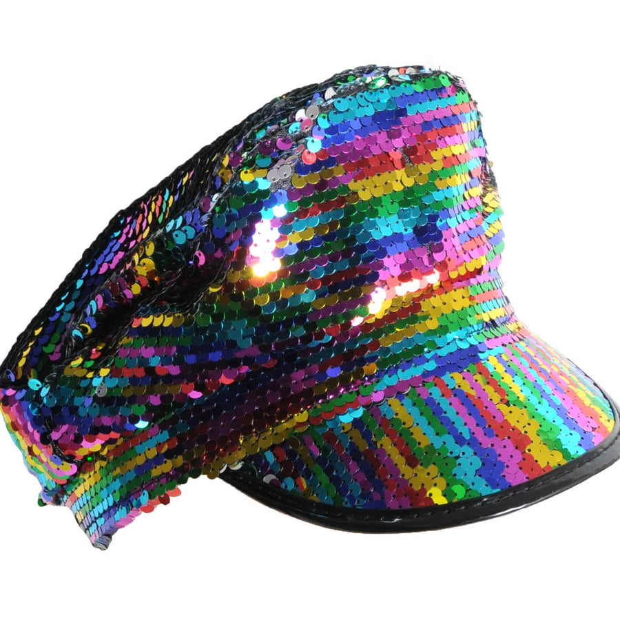 Rainbow Sequin Cap