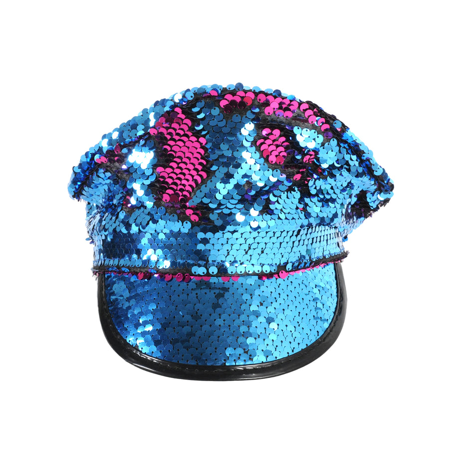 Blue Sequin Cap