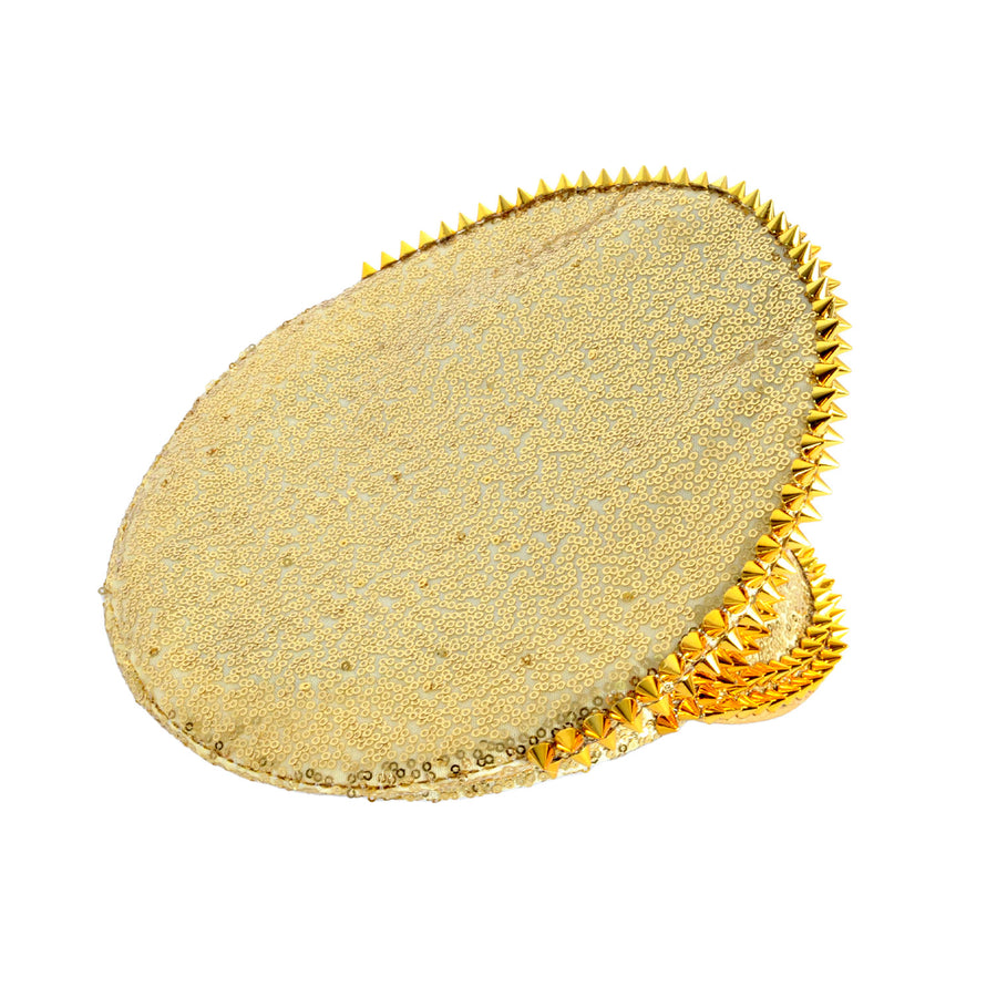 Deluxe Gold Studded Sequin Festival Cap