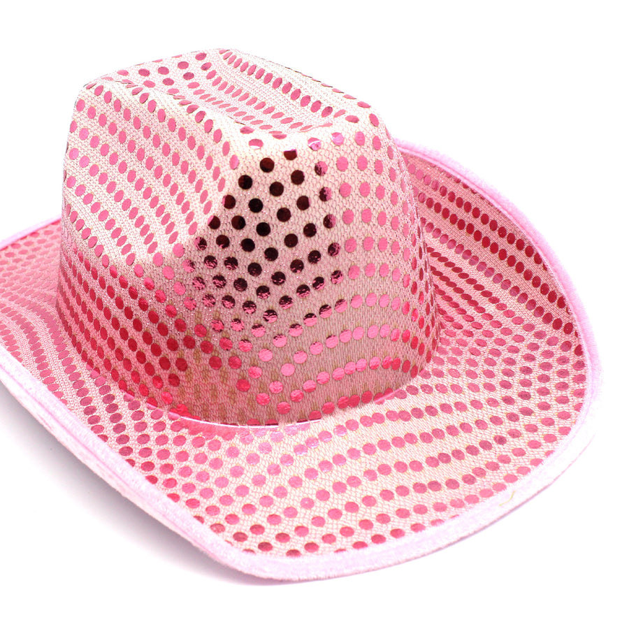 Pink Sequin Cowboy Hat